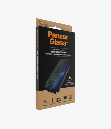 PanzerGlass - Geam Securizat Case Friendly Privacy AB pentru iPhone 13 Pro Max & 14 Plus, negru