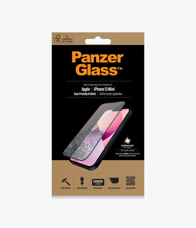 PanzerGlass - Geam Securizat Case Friendly AB pentru iPhone 13 mini, negru