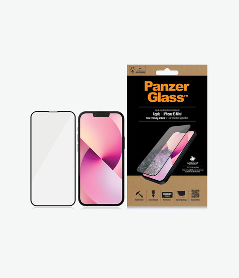 PanzerGlass - Geam Securizat Case Friendly AB pentru iPhone 13 mini, negru