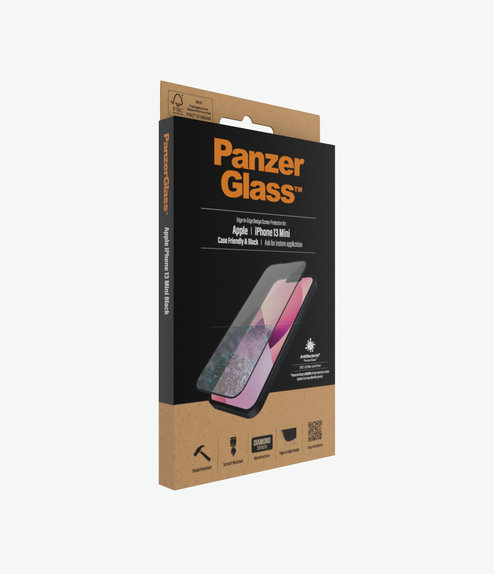 PanzerGlass - Geam Securizat Case Friendly AB pentru iPhone 13 mini, negru