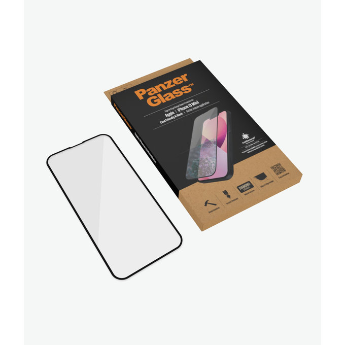 PanzerGlass - Geam Securizat Case Friendly AB pentru iPhone 13 mini, negru