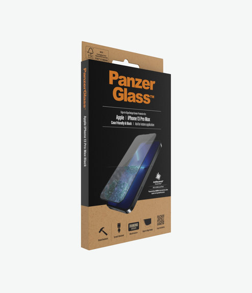 PanzerGlass - Geam Securizat Case Friendly AB pentru iPhone 13 Pro Max & 14 Plus, negru