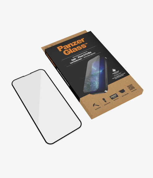 PanzerGlass - Geam Securizat Case Friendly AB pentru iPhone 13 Pro Max & 14 Plus, negru