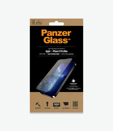 PanzerGlass - Geam Securizat Case Friendly Anti-Glare AB pentru iPhone 13 Pro Max & 14 Plus, negru
