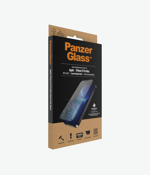 PanzerGlass - Geam Securizat Case Friendly Anti-Glare AB pentru iPhone 13 Pro Max & 14 Plus, negru