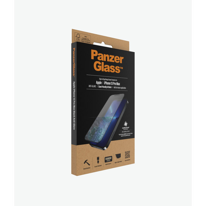 PanzerGlass - Geam Securizat Case Friendly Anti-Glare AB pentru iPhone 13 Pro Max & 14 Plus, negru