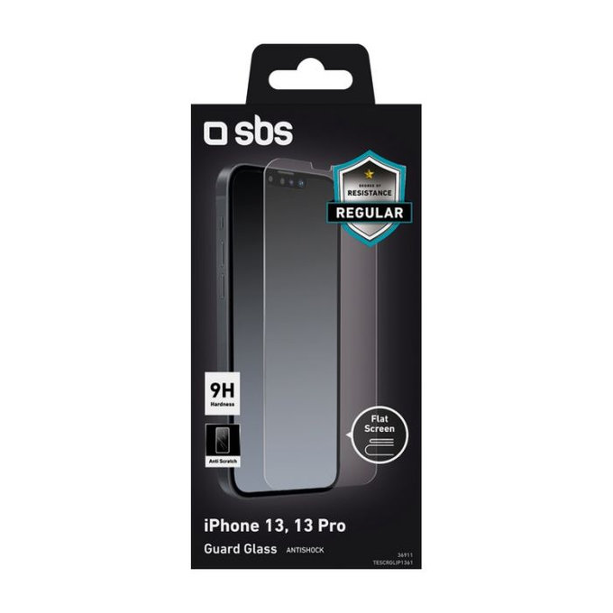 SBS - Geam Securizat pentru iPhone 13, 13 Pro, 14 & 16e, transparent