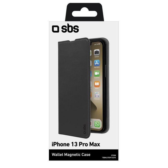 SBS - Caz Book Wallet Lite pentru iPhone 13 Pro Max, negru