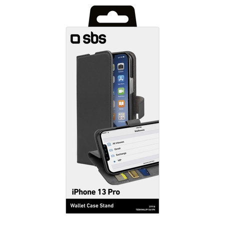 SBS - Caz Book Wallet pentru iPhone 13 Pro, negru