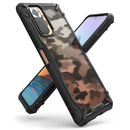 Ringke - Husă Fusion X pentru Xiaomi Redmi Note 10 Pro, camuflaj negru