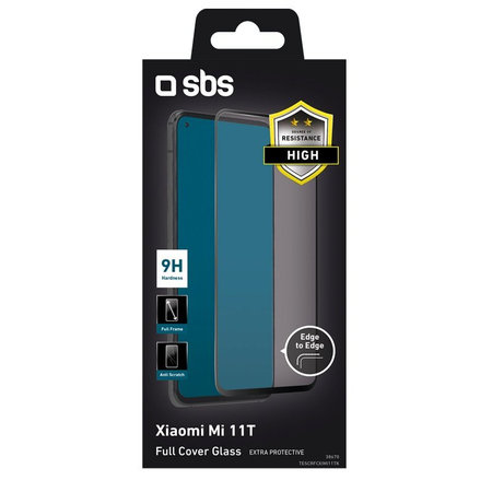 SBS - Geam Securizat Full Cover pentru Xiaomi 11T, 11T Pro, negru