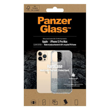 PanzerGlass - Caz HardCase AB pentru iPhone 13 Pro Max, transparent