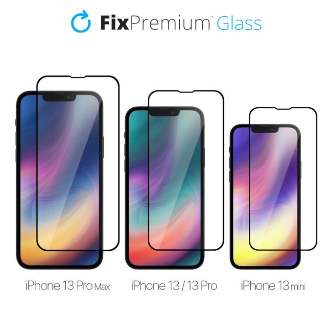 FixPremium FullCover Glass - Geam securizat pentru iPhone 13, 13 Pro, 14 & 16e