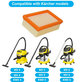 Kärcher WD-series, MV-series, KWD-series - Filtru plat de praf