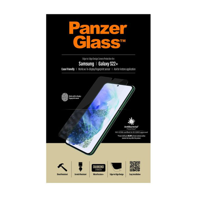 PanzerGlass - Geam Securizat Case Friendly AB pentru Samsung Galaxy S22+, transparent