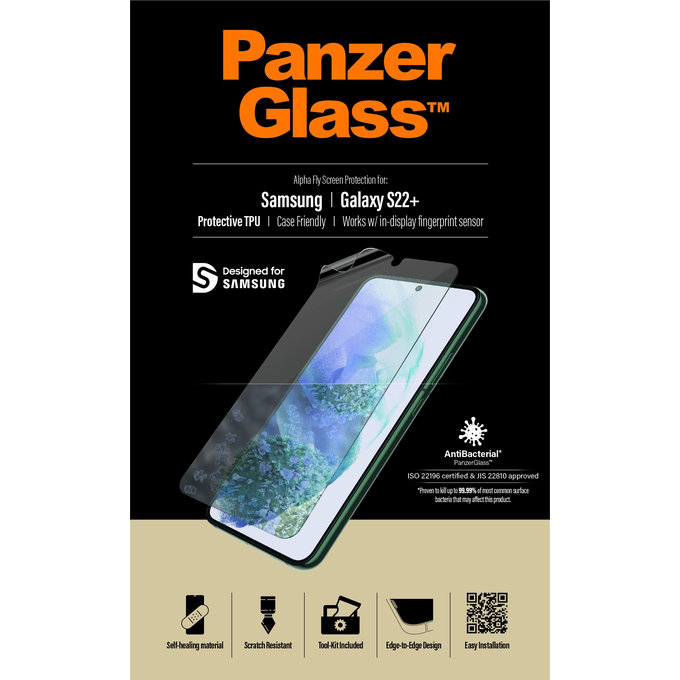 PanzerGlass - Geam Securizat Case Friendly AB TPU pentru Samsung Galaxy S22+, transparent