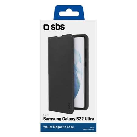 SBS - Caz Book Wallet Lite pentru Samsung Galaxy S22 Ultra, negru