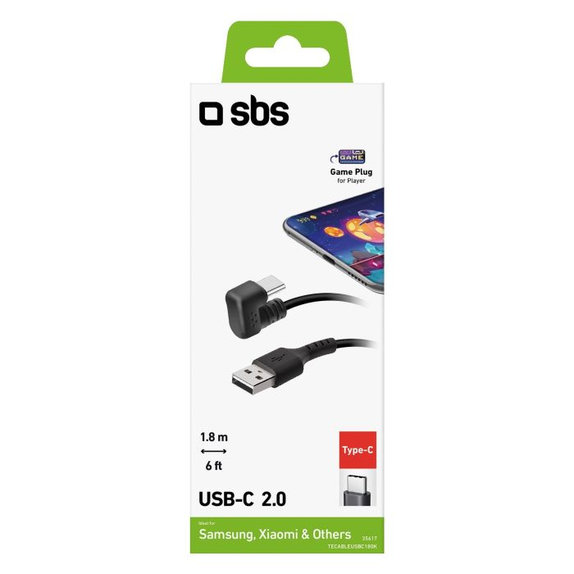 SBS - USB-C / USB Cablu (1.8m), negru
