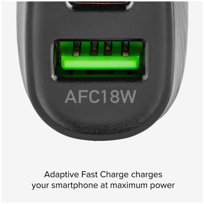 SBS - Incărcător de Ma?ină USB, USB-C, negru