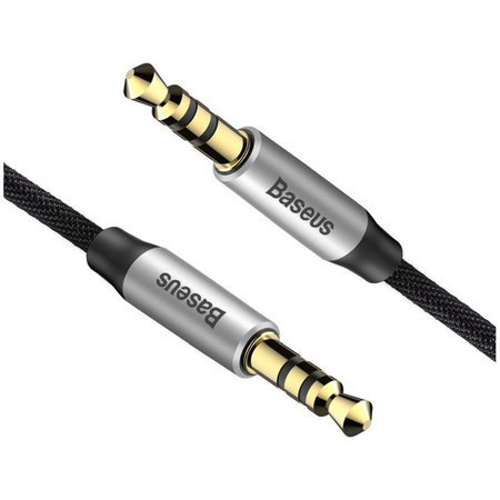Baseus - Aux Cablu (1m), argint / negru