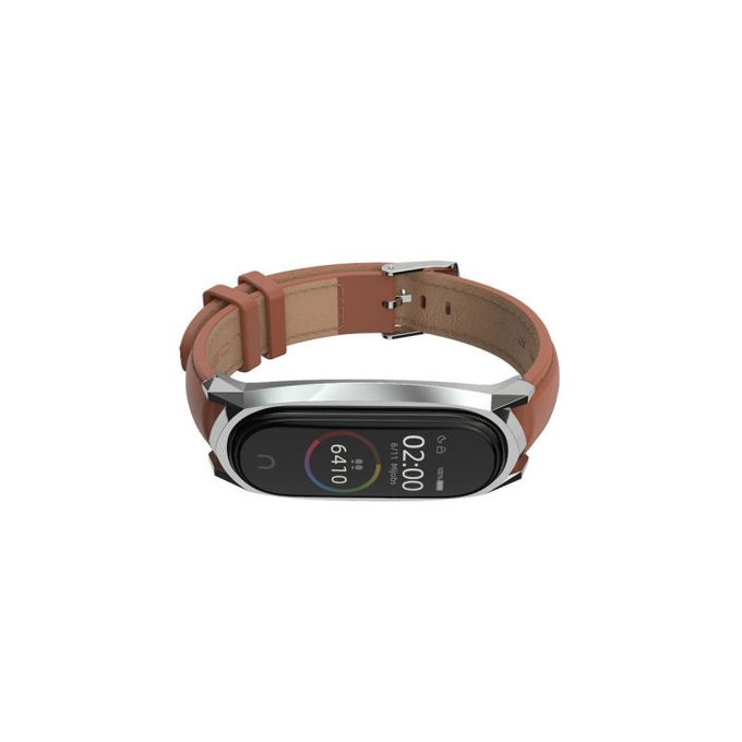 Tech-Protect - Curea Herms pentru Xiaomi Mi Band 5, 6, 6 NFC, brown