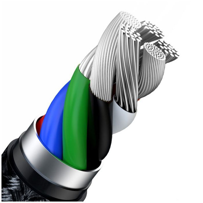 Baseus - Lightning / USB-C Cablu (2m), negru