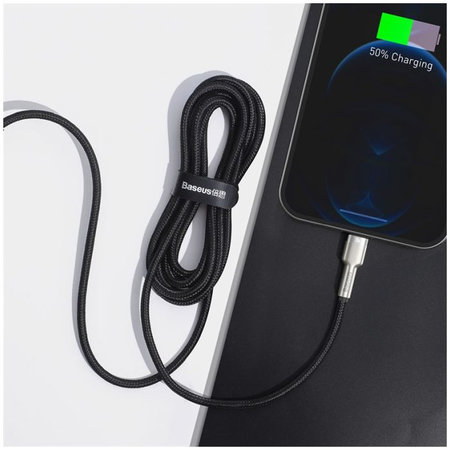 Baseus - Lightning / USB-C Cablu (2m), negru