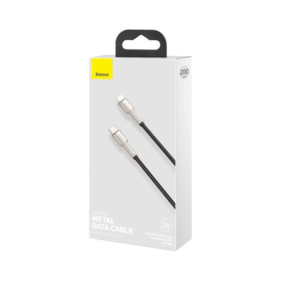 Baseus - Lightning / USB-C Cablu (2m), negru