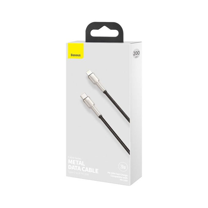 Baseus - Lightning / USB-C Cablu (2m), negru