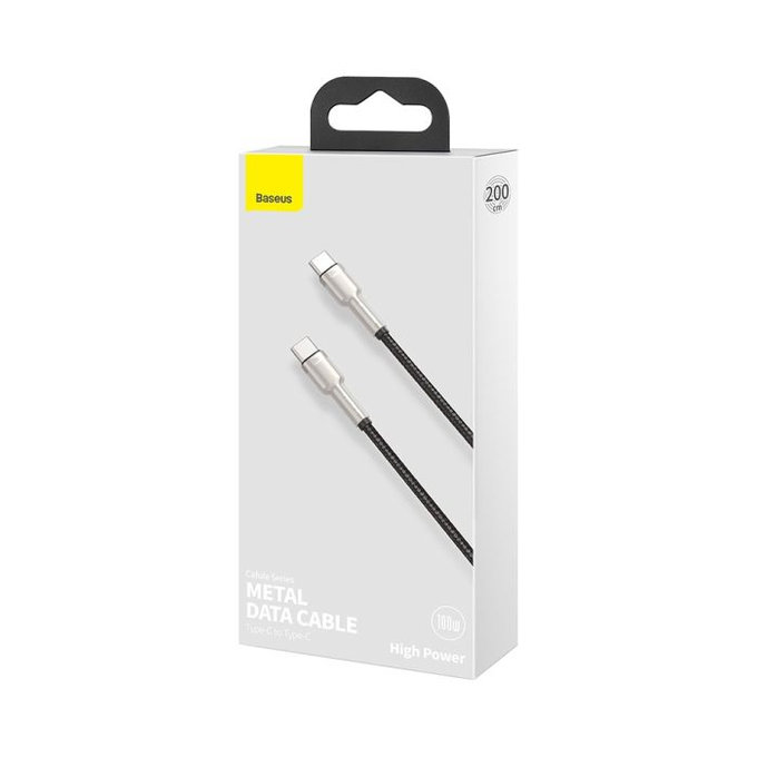 Baseus - USB-C / USB-C Cablu (2m), negru