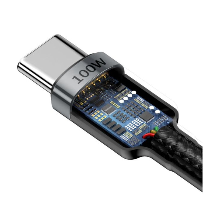 Baseus - USB-C / USB-C Cablu (2m), gri / negru