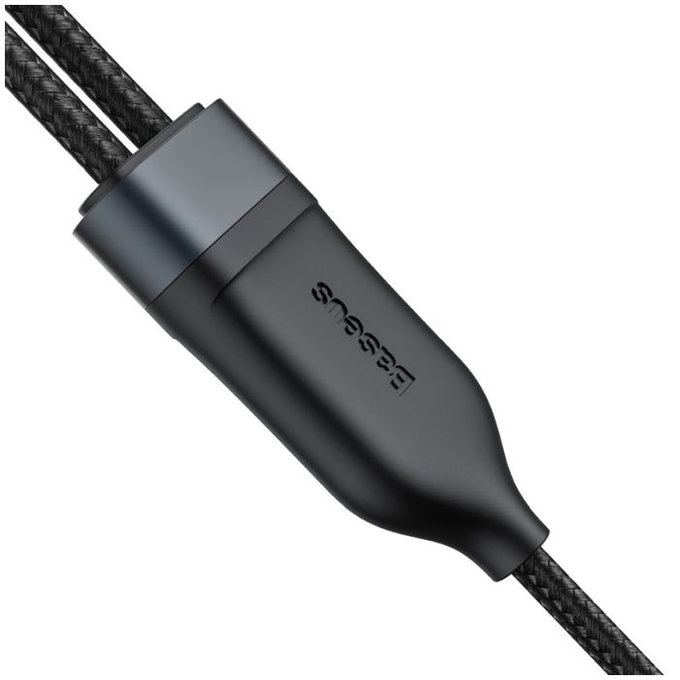 Baseus - USB-C / 2x USB-C Cablu, negru