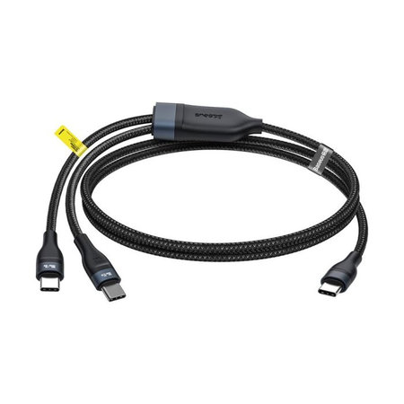 Baseus - USB-C / 2x USB-C Cablu, negru
