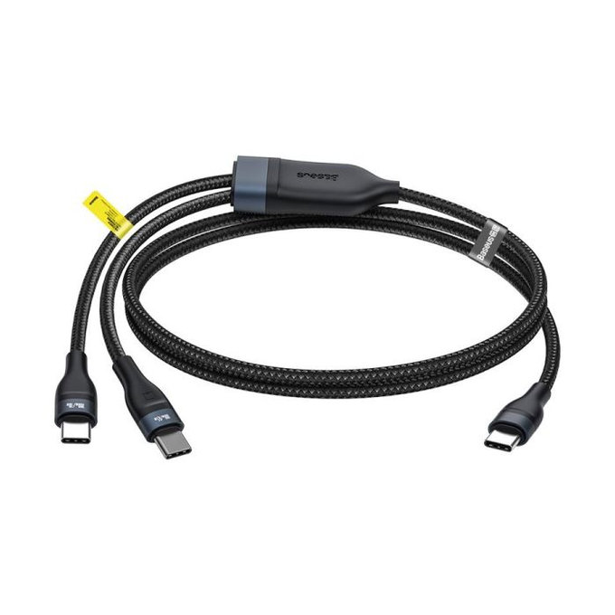 Baseus - USB-C / 2x USB-C Cablu, negru