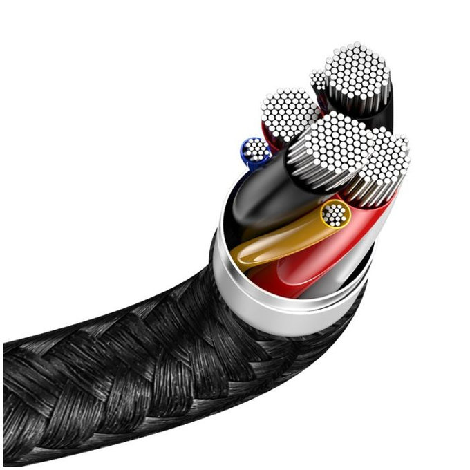 Baseus - USB-C / 2x USB-C Cablu, negru