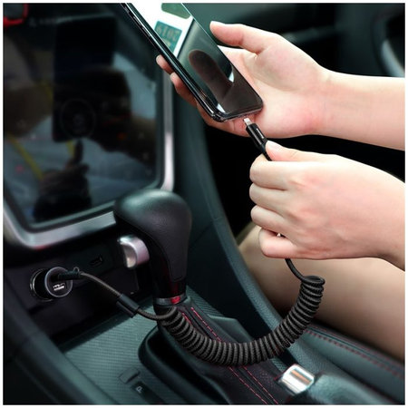 Baseus - Lightning / USB Cablu (1m), primăvară, negru