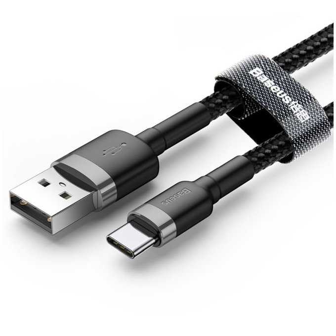 Baseus - USB-C / USB Cablu (2m), gri / negru