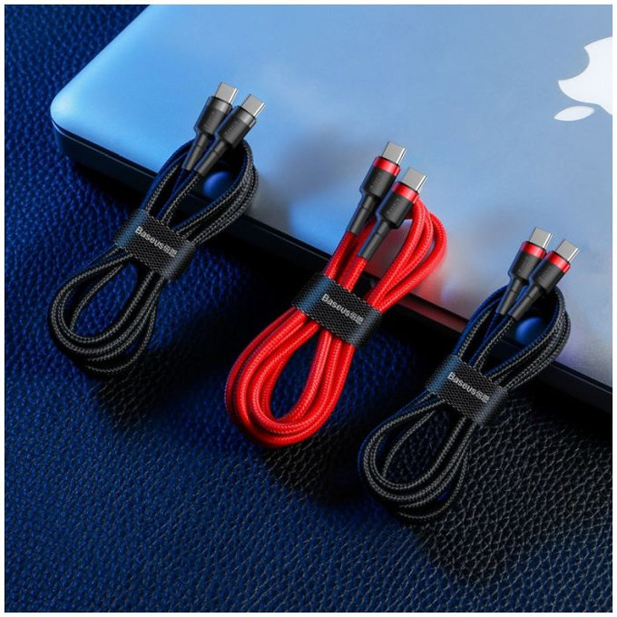 Baseus - USB-C / USB-C Cablu (2m), gri / negru