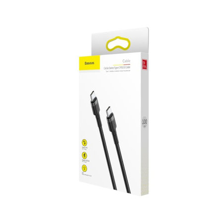 Baseus - USB-C / USB-C Cablu (2m), gri / negru