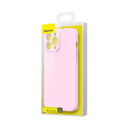 Baseus - Caz Liquid Gel pentru iPhone 13 Pro, roz