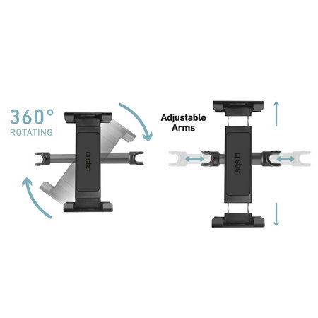 SBS - Suport pentru tetiera Mount Pro pentru smartphone & tablet cu 12.9", negru