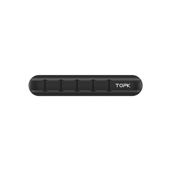 TOPK - Organizator de cabluri - Suport pentru 5 cabluri, negru