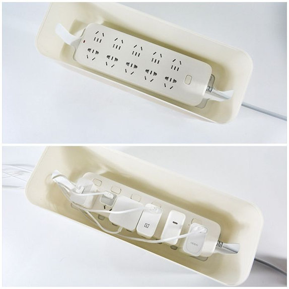 FixPremium - Organizator de cabluri - Cutie de cabluri, negru