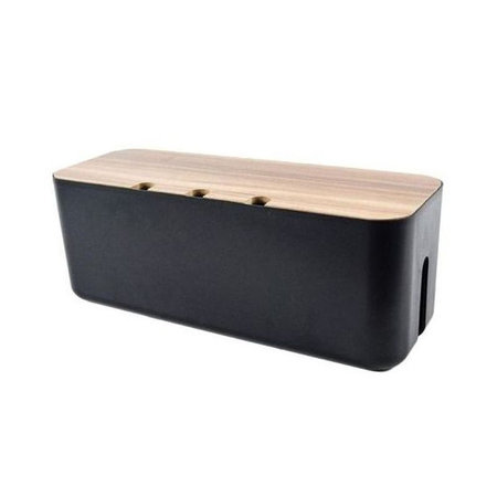 FixPremium - Organizator de cabluri - Cutie de cabluri, negru