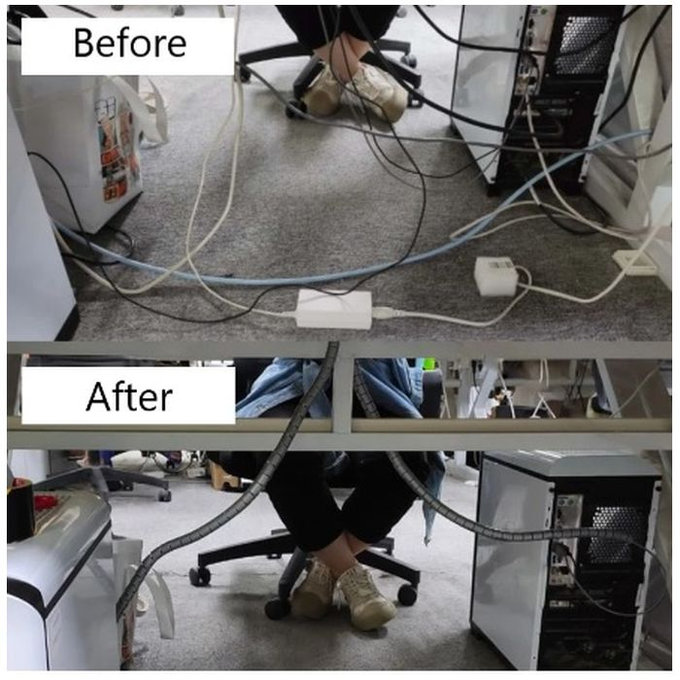 FixPremium - Organizator de cabluri - Tub (16mm), lungime 2M, negru