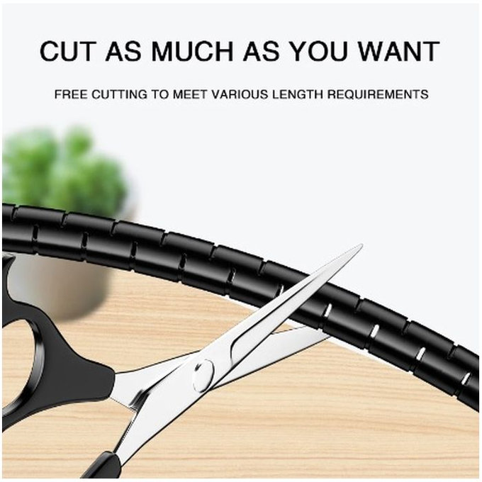 FixPremium - Organizator de cabluri - Tub (16mm), lungime 2M, negru