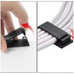 FixPremium - Organizator de cabluri - Clemă pentru cabluri - Set de 3, negru