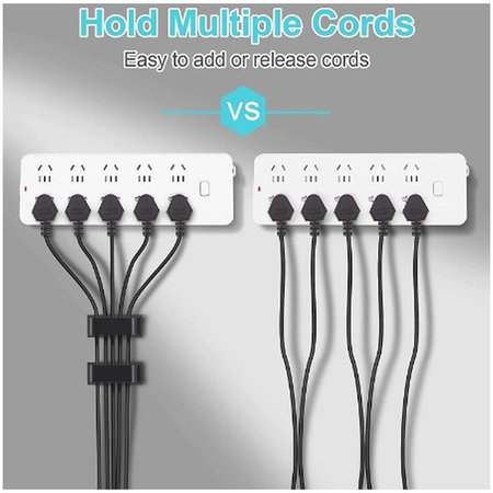 FixPremium - Organizator de cabluri - Cleme pentru cabluri - Set de 3, transparent