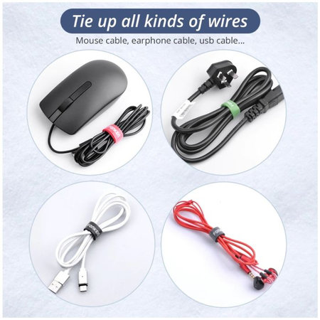 Fonken - Organizator de cabluri - Legături pentru cabluri - Set de 20, negru