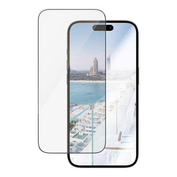 Sticlă securizată UWF Anti-Reflective AB cu aplicator pentru iPhone 14 Pro, Negru, PanzerGlass